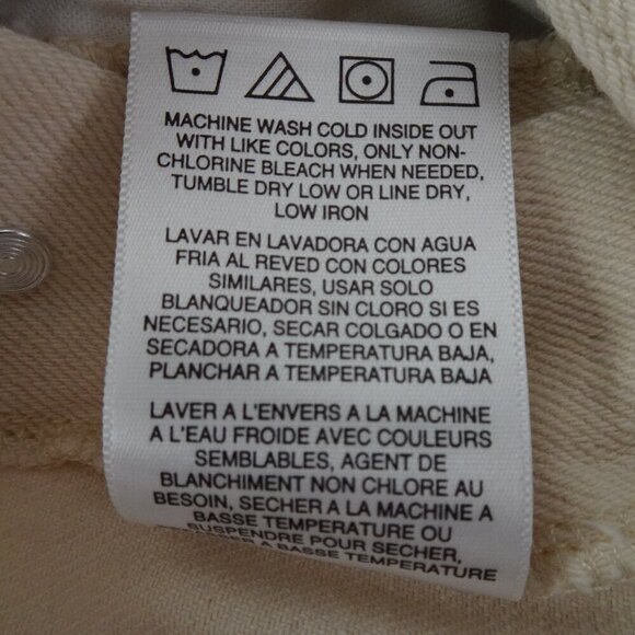 Lee Short Overalls Shortalls Women's Size XS Beige Denim Romper Coveralls - Picture 9 of 9